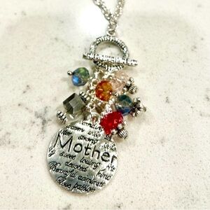 NWOT - Silver “MOTHER” charm necklace